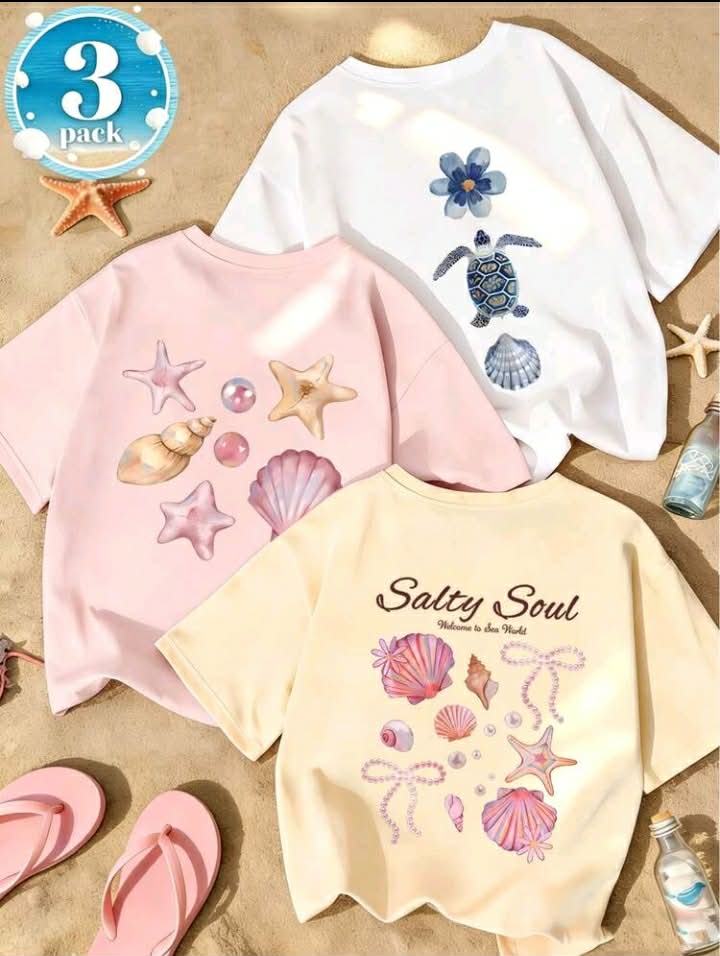 T-shirt jeune fille lot de 3